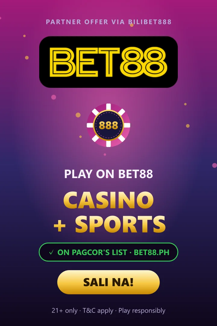 Bet88 promo: casino and sports betting on the PAGCOR-listed bet88.ph. T&C apply, 21+